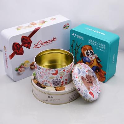 China Hot Selling Recycled Materials Good Quality Control Painted Tin Iron Box Lunch Tin Box for sale