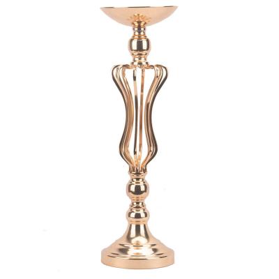 China Classic 3 Size Candle Holder Table Centerpiece Metal  Vases Wedding Flowers Stand Centerpiece Candle Holder for sale