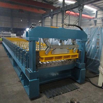 China Building Material Shops 0.3-0.8mm Roof Profile Roll Forming Machine for sale