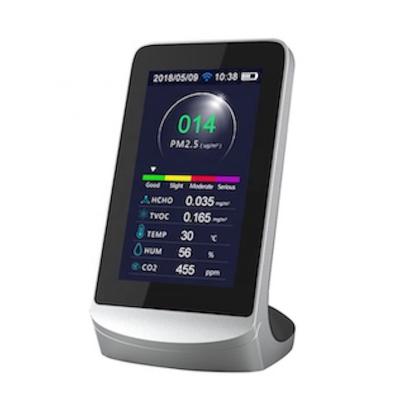 China AQI Zetron Wifi Air Quality Monitor PM 2.5 Humidity PM10 VOC Air Quality Monitor for sale