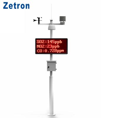 China P.M. 14H5 10 CO Temperature Humidity Wind Noise Zetron Air Pollution Detection System Online Outdoor Air Quality Monitor System for sale