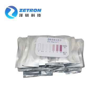 China Zetron High Quality Rapid Test Water Total Chromium Monitor Test Tube With Color Chart 186*121*84mm for sale