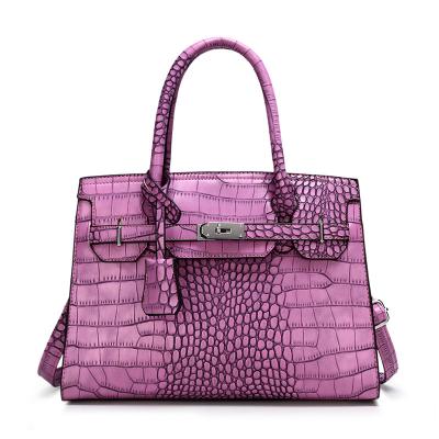 China Fashionable Wholesale JKL Anti-theft European and American Bag Handbag Crocodile Pattern Shoulder Bag Purses for Women for sale