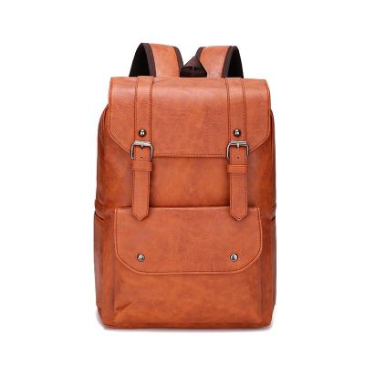 China JKL OEM Korean Male Casual Computer Premium Multifunctional Leather Designer Bags Retro Backpack Anti-theft Glitter For Student for sale