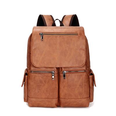 China Wholesale JKL Anti-theft PU Leather Laptop Bag College School Backpack For Men for sale