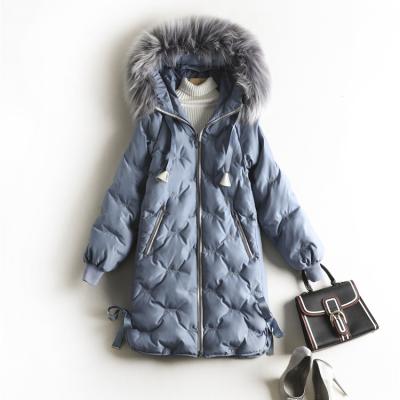 中国 China manufacturer custom oversize hooded ladies jacket winter padding down jacket women with fur 販売のため