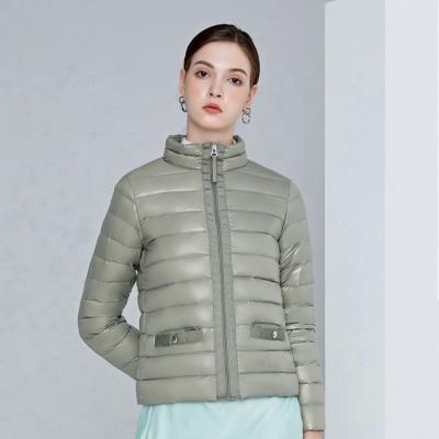 Китай High Quality autumn fleece custom 90% white duck down coat womens stand collar winter down jacket продается