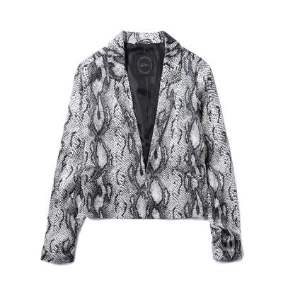 中国 Fashion Snake Print Women Jackets Short Coat for Wholesale 販売のため