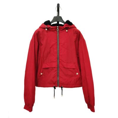 China Fashionable women's jacket zipper bomber hooded jacket for women with high quality Te koop