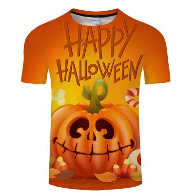 China Anti-Wrinkle Trick Or Treat Halloween Silhouette Easy Ghoul Premium Spooky Face Halloween T-shirt Shirt Costume Youth T-Shirt for sale