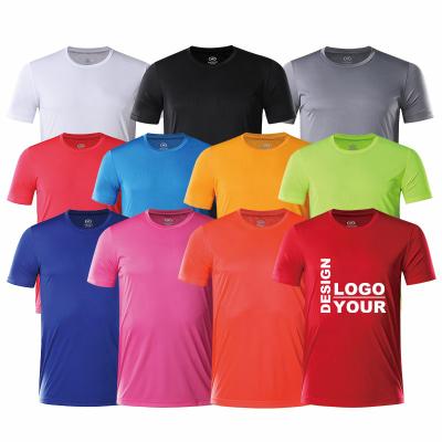 China Wholesale Bulk Anti-Shrink OEM Polyester White T-shirt Men's Casual Plain Low Price 100% Round Neck White T-shirt for sale