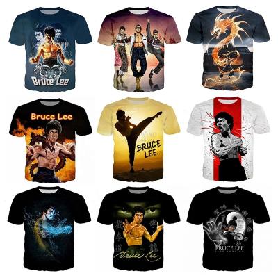 China 2021 QUICK DRY Summer Bruce Lee 3D Printed Shirt For Men Fashion Cool 3D Printing Shirt From Men's Casual Style Street National Hero Tops for sale