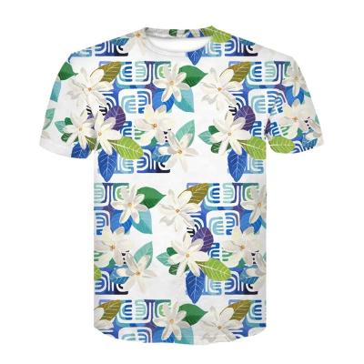 China 2020 Hot Sales Anti-Wrinkle Fashion Mens T-Shirt Floral Printing Mens Short Sleeve T-Shirt for sale