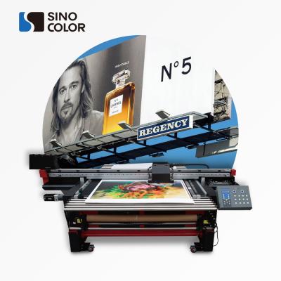 China Shops 1.6m Printing Hybrid UV Roll Printer To Roll LED Flatbed UV Printing Machine for sale