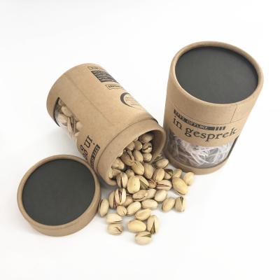 China Recycled Materials Wholesale Custom Biodegradable Cardboard Coffee Tea Kraft Paper Cylinder Tube Packaging Box for sale