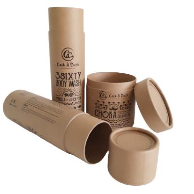 China Biodegradable Wholesale Biodegradable Kraft Paper Boxes Tube Paper Packaging for sale