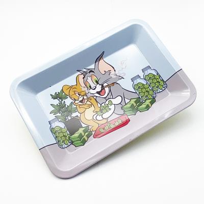 China Hot Selling Windproof Tobacco Grinding/Rolling Grinder Tray High Quality Cartoon Customized LOGO Tray With Lid /Cover for Gifts etc. for sale