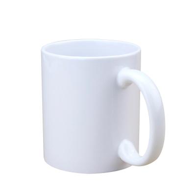 China Custom Simple Ceramic Mug Logo Print 11oz White Disposable Sublimation White Coffee Mugs To Sublime for sale