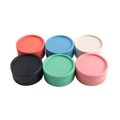 China Eco-friendly Minimalist RTS Biodegradable Weed Grinder 54mm 2 Layers High Quality Plastic Pink Biodegradable Tobacco Grinder for sale