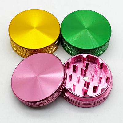 China SHINING Sharp Teeth Ready To Ship Herb Trays Grinder 2 Parts 55MM Bulk Herb Grinder Smoking Accessories for sale