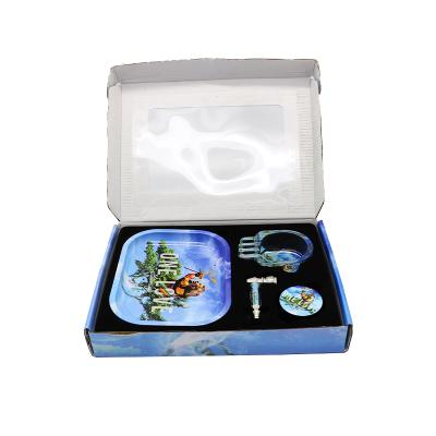 China Minimalist Ready To Ship 2021Hot Selling Smoke Maker Rolling Trays With Smoking Pipes Smoking 4 In 1 Set for sale