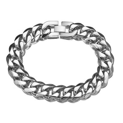 China Hiphop 15MM Stainless Steel Men's Bracelet for sale