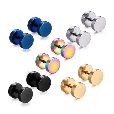 China Manufacturers Wholesale Trendy Fashion Simple Stainless Steel Stud Earrings For Men And Women for sale