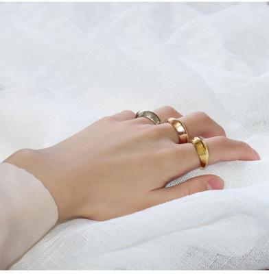 China Other Stainless Steel 18K Gold Plated Around Lady's Ring for sale