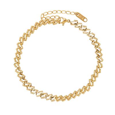 China FASHIONABLE HOT - Selling Stainless Steel 18K Gold Handmade Women Anklets Wholesale Spot for sale