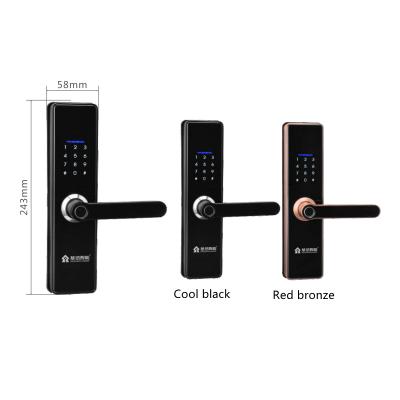 China 99 Fingerprint Good Quality Hotel Door Lock Smart Door Lock M9,Card Key Apartment Smart Door Lock With Temporary Password For WeChat for sale