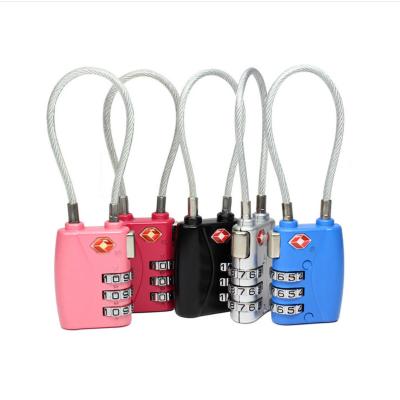 China High Quality Factory Price Travel Digit Padlock Luggage Combination Lock Mini 3 Cable Padlock CJSJ 719 Adjustable Wholesale Zinc Alloy TSA for sale