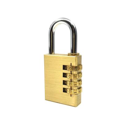 China Hot Sale CJSJ CH-04W Travel/Home/GYM Amazon Brass Padlock High Quality Keyless Four Digit Large Gym Password Padlock for sale