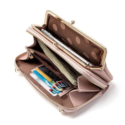 China Carr ken Purse Wallet Zipper Coin Sorter Purse Luxury Anti-theft Leather Mobile Clips Grab Bag Money Card Holder for sale