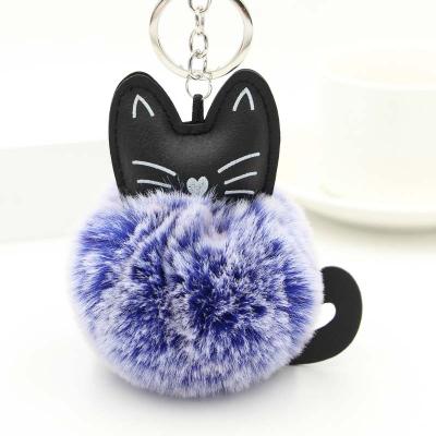 China Multi-decoration Used Mini Fur Ball Pendant With Pendant Accessories Of PU Leather Bags Decoration For Coin Purse Wallet Pendant for sale