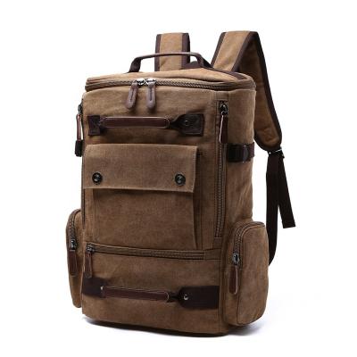 China Interlayer+Multi Laptop Pockets Backpacks Outdoor Casual Sport Backpack Mens Vintage Canvas Training Large Storage Backpacks School Leisure Backpacks for sale