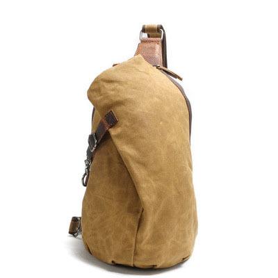 China Custom Logo Trendy Water Resist Oil Water Resistant Waxed Retro Canvas Functional Trunk Bag For Male for sale