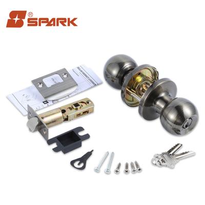 China Classic cylindrical commercial door knobset room knob lockset wood / iron internal lock 2021 door for sale