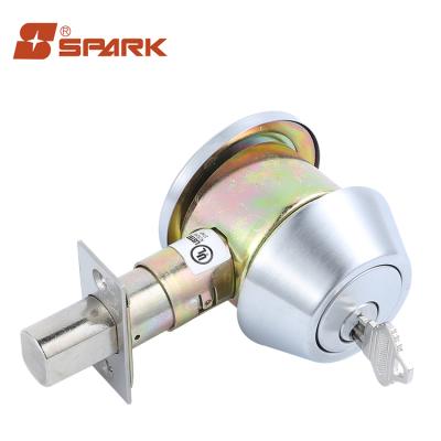 China Deadbolt Satin Chrome SUS 304 Grade 1 American ANSI Residential Wood / Iron Door Lock for sale