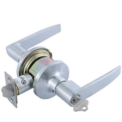 China Popular Zinc Alloy Wooden/Iron Adjustable Lever Handle Door Entry Slat Door Lock With Tubular Structure for sale