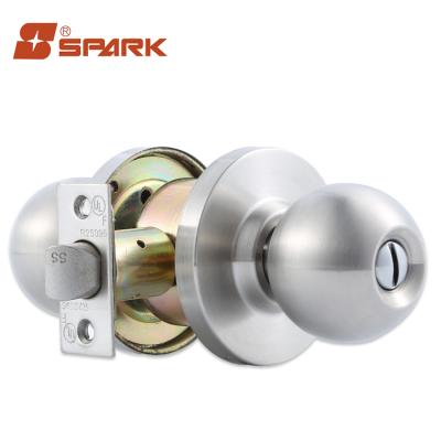 China Wooden / Iron Cylindrical Knobs Interior Door Lock Knob Security Door With Lock for sale