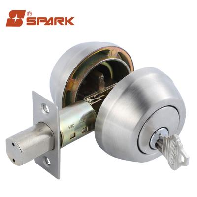 China Wooden / iron factory door direct easy to install dead bolt lock without handle security hardware and home deadbolt lock for sale