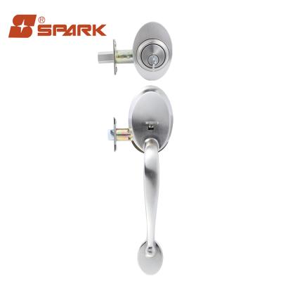 China Durable Zinc Alloy Door Handle Lock High Security Mortise Door Handle Wood / Iron Safe Lock for sale