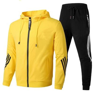 China New MSL005- Hot Selling Men's Breathable Breathable Three-bar Youth Running Casual Sportswear Two-piece Jacket 2021 for sale