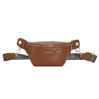 China Small And Exquisite Fashion PU Ladies Solid Color Casual Waist Bag High Quality Adjustable Belt Waterproof Customized Waist Bag for sale