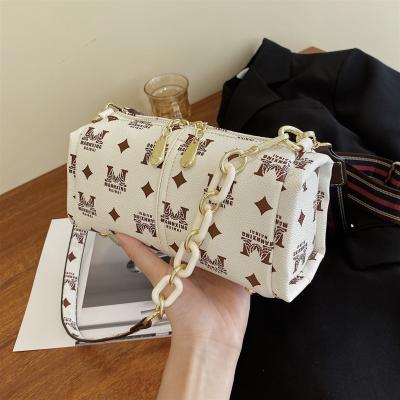 China 2023 New Design Fashion Luxury Mini Bag Factory Waterproof Wholesale Women Bag Messenger Quilted Wristlet Frame Printing Handbag With Chain for sale