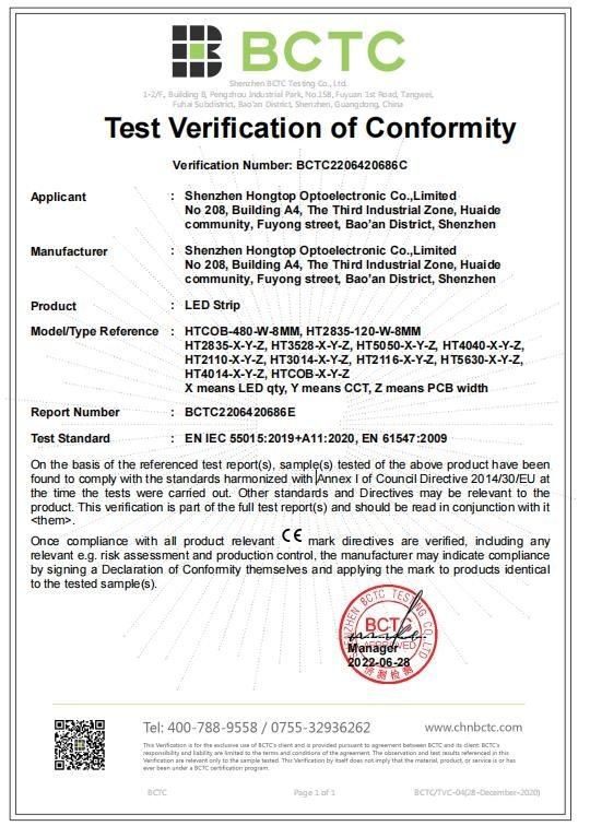 EN ISO/IEC 17067 - Shenzhen Hongtop Optoelectronic Co., Ltd.