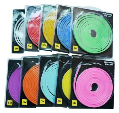 China LANDSCAPE New Arrival Product 2835 SMD 12V 6X12mm PVC Silicon LED Neon Strip Lights Single All Color RGB Led Neon Wire Rope Light for sale