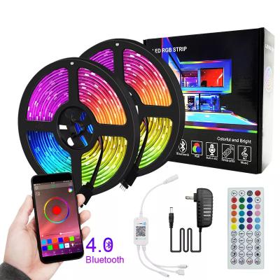 China Garden Wifi Control 12V Smart 2835 44 Keys RGB Bluetooth LED Light Strips Music Sync Smart Led Strip For Decoration 2835 RGB Led Strip for sale