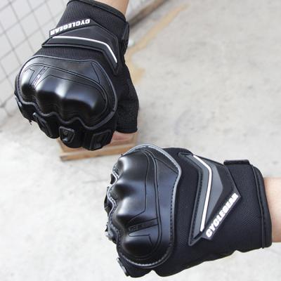 China Comfortable Motorcycle Racing Gloves Bike Protective Sporting Goods Male Outdoor Half-Finger Mitt Short Riding Gloves For Men for sale