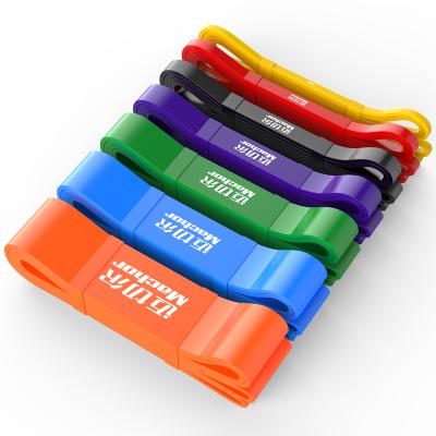 China Custom Logo Weightlifting Indoor Latex Pull Up Bands Strength Pull Up Aid Power Workout Resistance Tension Bands for sale